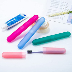 AK10ZONE 4 Pcs Bathroom Tooth Brush Holder Tube Cap Cover Protect Case Box Toothbrush Plastic Toothbrush Holder
