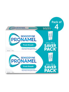 Sensodyne Pronamel Enamel Care Toothpaste with Cavity Protection & Fresh Breath, 4x70g Toothpaste