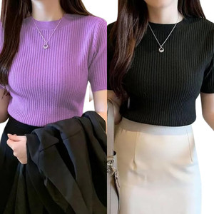 UNIFringe Casual Solid Women Black, Purple Top