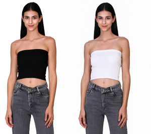 SriSaras Casual Solid Women Black Top