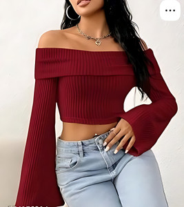Sovi fashion Casual Solid Women Red Top