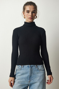 Redamancii Casual Solid Women Black Top