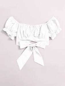 NiloBerry Party Solid Women White Top