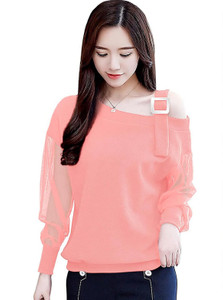 london belly Casual Solid Women Pink Top