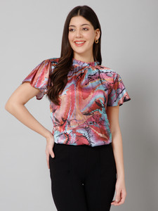 PURYS Party Solid Women Multicolor Top