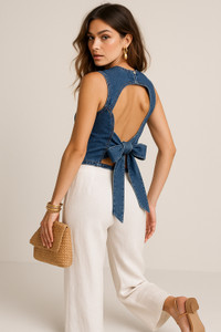 Belliskey Casual Solid Women Blue Top
