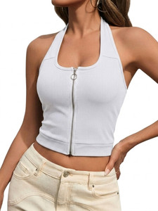 KLODZ Casual Self Design Women White Top