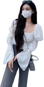 NewlookAs Casual Solid Women White Top