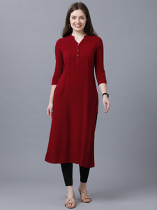 IDENTITI Women Solid Straight Kurta