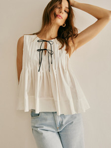 NUSARA Casual Solid Women White Top