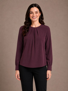 Mirana Casual Floral Print Women Purple Top
