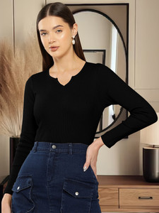 Dream Beauty Fashion Casual Solid Women Black Top