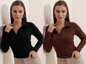 Maheshvi Casual Solid Women Brown Top