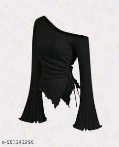 SUKARMI Casual Self Design Women Black Top