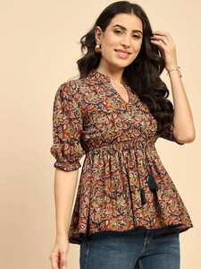 Lishakurti Casual Floral Print Women Multicolor Top