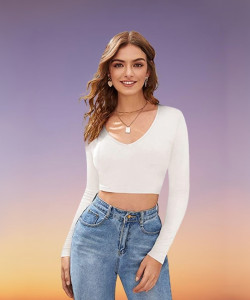 Dream Beauty Fashion Casual Solid Women White Top