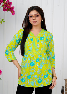 Threadflix Casual Printed Women Multicolor Top