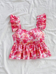 NiloBerry Party Floral Print Women Pink Top