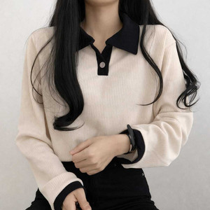 sumit Casual Color Block Women Beige Top
