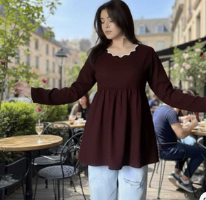 Chitrarekha Drishya Casual Solid Women Maroon Top