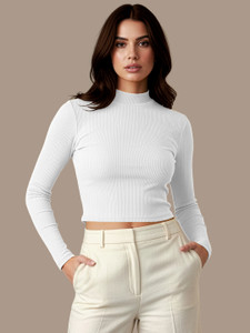 Kashonaa Casual Solid Women White Top