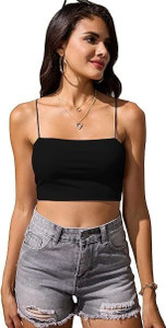 ISHWAR INTERNATIONAL Casual Solid Women Black Top