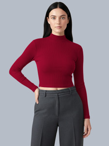 Kashonaa Casual Solid Women Maroon Top