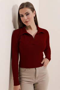 Dream Beauty Fashion Casual Solid Women Red Top