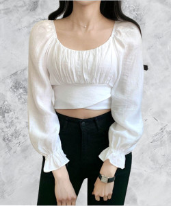 HouseOfCommon Casual Self Design Women White Top