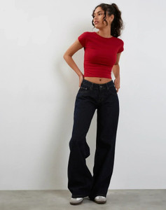 DripRepublic Casual Solid Women Red Top