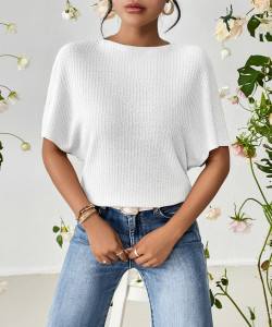 Rahi Trendz Casual Self Design Women White Top