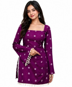 KUIWANT CREATIONS Casual Printed Women Purple, White Top