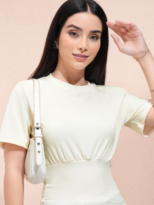 Tokyo Talkies Casual Solid Women White Top