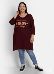CUPID Casual Printed Women Maroon Top