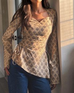 WEWOMA Casual Printed Beige Top - Image 5