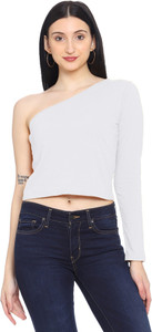 ROARERS Casual Solid Women White Top