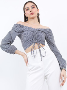 KETCH Casual Checkered Women Blue Top