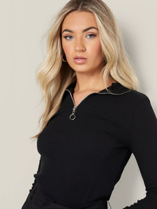 NAVYANKAA Casual Solid Women Black Top