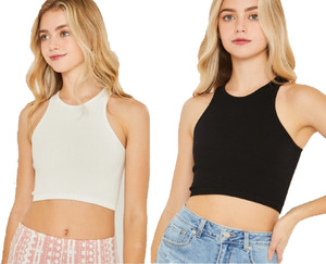 SriSaras Casual Solid Women Black, White Top