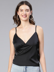 OXOLLOXO Party Solid Women Black Top