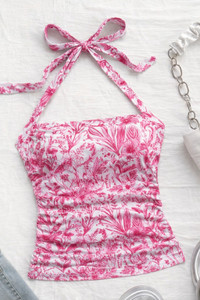 CAPROP Casual Printed Women Pink Top