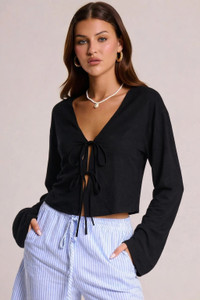 Tanushk Casual Solid Women Black Top