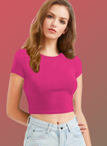 Maheshvi Casual Solid Women Pink Top