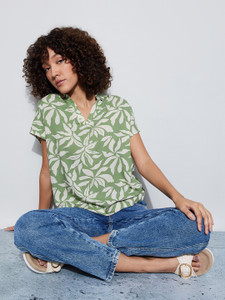 Fame Forever by Lifestyle Casual Printed Women Green Top