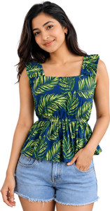 SANA VISTA Casual Printed Women Multicolor Top