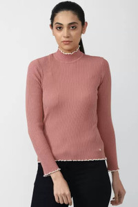 OWN FASHION CLASSIC Casual Self Design Women Pink Top