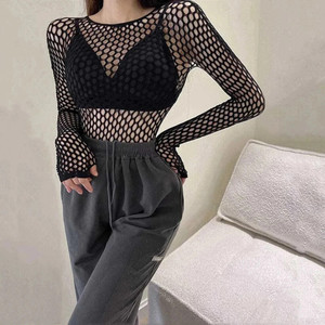 Ogimi Casual Color Block Women Black Top