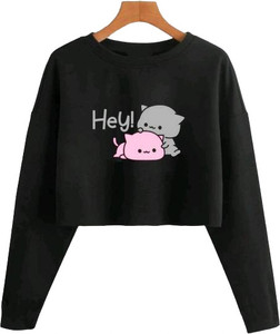 Baawdi Casual Printed Women Black Top