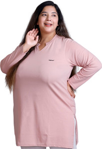 CUPID Casual Solid Women Pink Top
