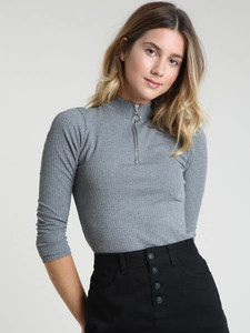 Nalax Designs Casual Solid Women Grey Top